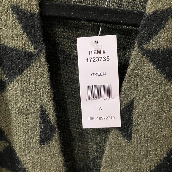 Frye Women’s Green Aztec Cardigan Size Small - Picture 4 of 11